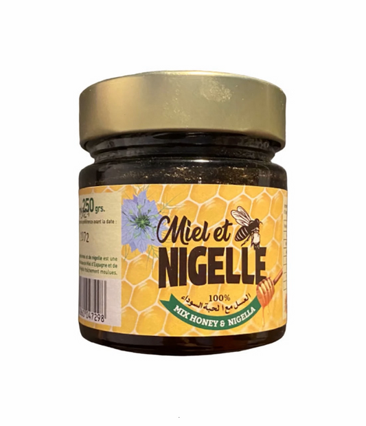 Miel et nigelle 100% naturelle - mélange de 250g