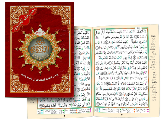 Coran Al Tajwîd - SOURATE AL BAQARA en Hafs - code couleur tajwid - 100% en arabe