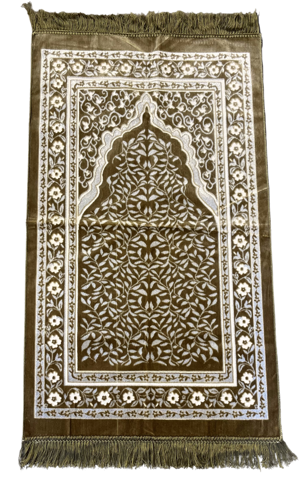 Tapis de prière de qualité premium - Made in Turkey - Vert olive